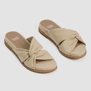 NWOB Eileen Fisher Dello Linen Wedge Sandal